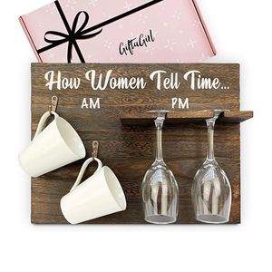 Gift a Girl “How Women Tell Time” Wooden Rack